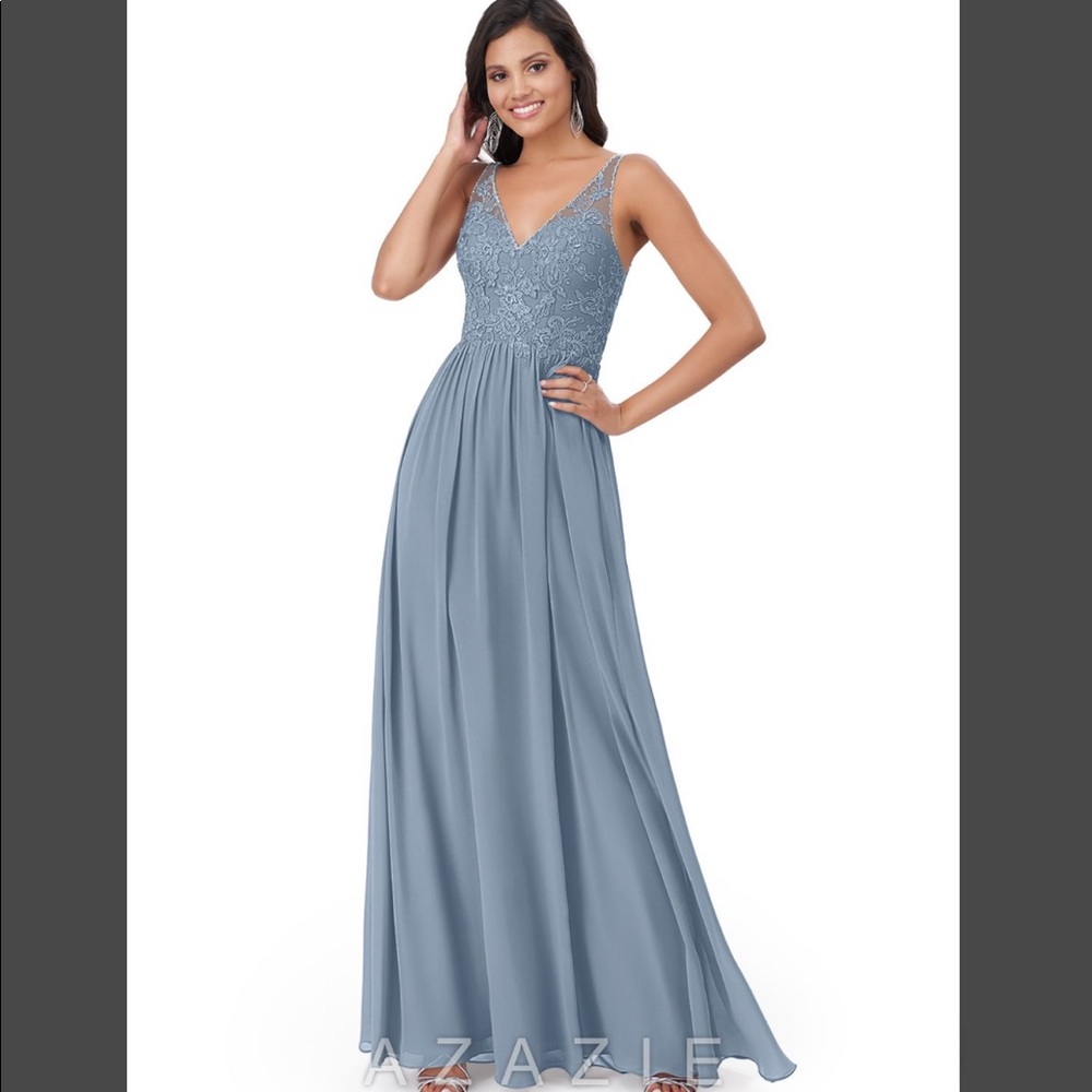 Azazie Amy Bridesmaid Dress in Dusty Blue